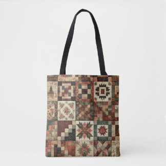 Bolso De Tela Único Terracota Quilt & Patchwork Rústico Retro