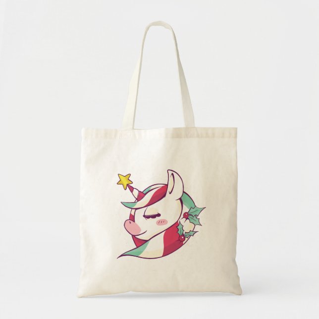 Bolso De Tela Unicorn navidades (Frente)