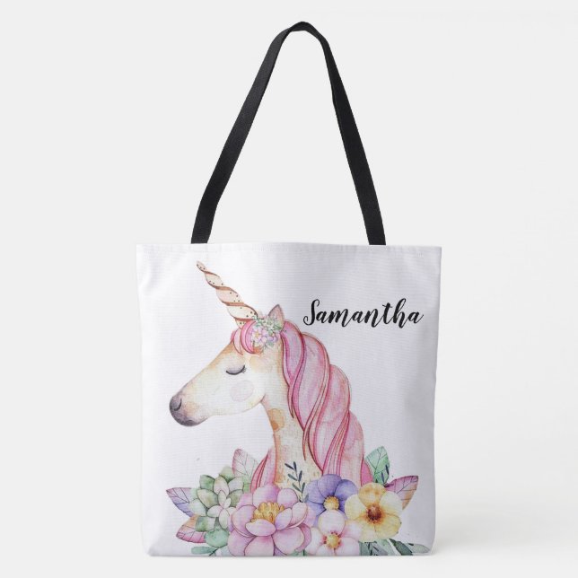 Bolso De Tela Unicornio (Anverso)