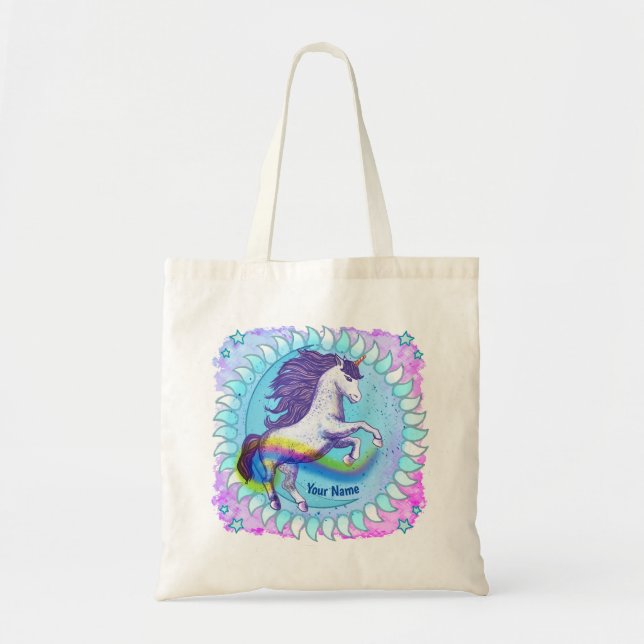 Bolso De Tela Unicornio Audaz   (Frente)