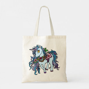 Bolso De Tela Unicornio azul