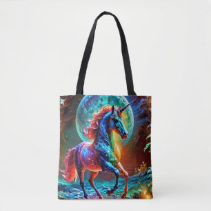 Bolso De Tela Unicornio colorido
