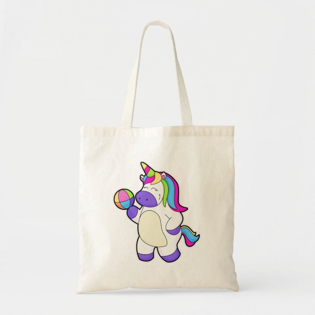 Bolso De Tela Unicornio con voleibol (Frente)