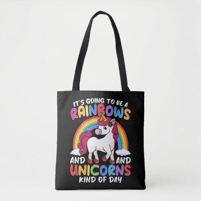Bolso De Tela Unicornio Cute Impresionantes Arroganzas Y Unicorn (Anverso)