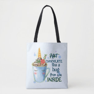 Bolso De Tela Unicornio de chocolate caliente