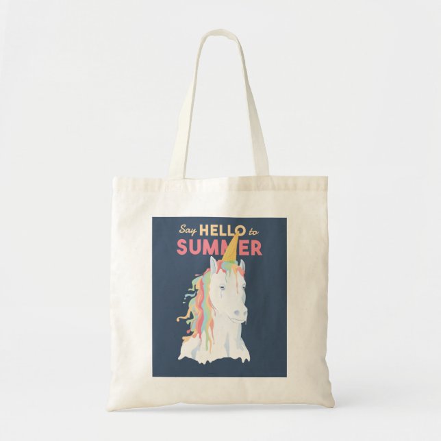 Bolso De Tela Unicornio de verano (Frente)
