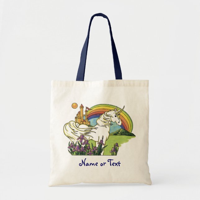Bolso De Tela Unicornio del cuento de hadas (Frente)