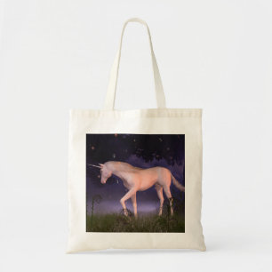 Bolso De Tela Unicornio en un claro brumoso del bosque