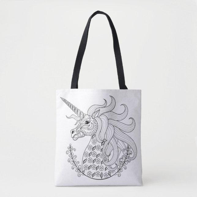 Bolso De Tela Unicornio inspirado 3 (Anverso)