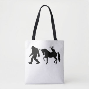 Bolso De Tela Unicornio, Pie Grande, Jackalope