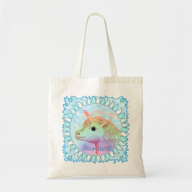 Bolso De Tela Unicornio Relámpago  (Frente)