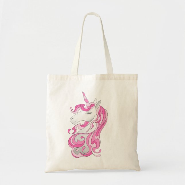 Bolso De Tela Unicornio rosa (Frente)