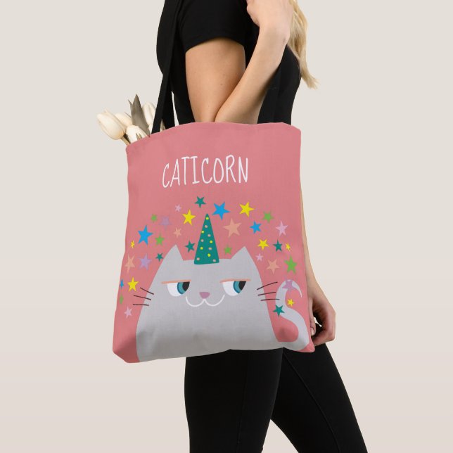Bolso De Tela Unicornio rosa (Detalle)