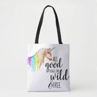 Bolso De Tela Unicornio salvaje y libre