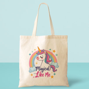 Bolso De Tela Unicornio suave con arcoíris