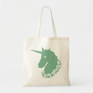 Bolso De Tela Unicornio Zombie Verde