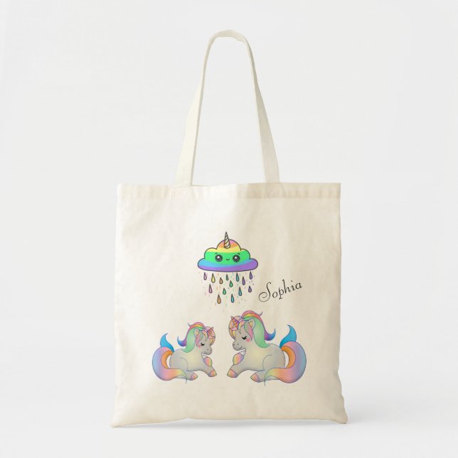 Bolso De Tela Unicornios (Frente)