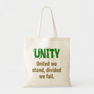 Bolso De Tela Unidos nos separamos caemos - Cita de la unidad