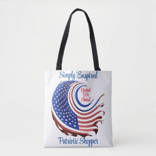 Bolso De Tela Unidos simplemente encantado We Stand Patriotic Sh