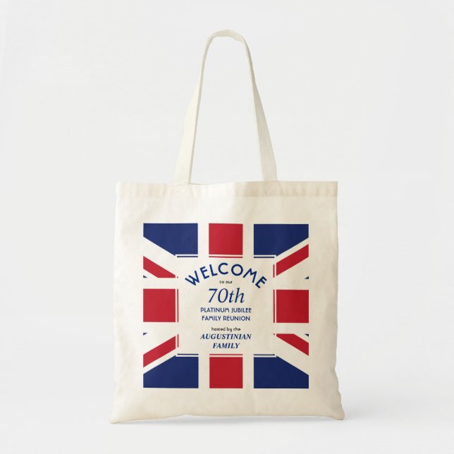 Bolso De Tela UNION JACK 70th Platinum Jubilee Family Reunion (Frente)