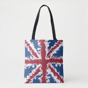 Bolso De Tela Union Jack Bag, arte líquido de la bandera del Rei