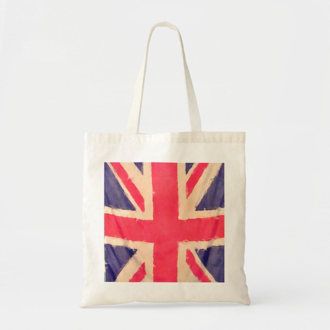 Bolso De Tela UNION JACK FLAG grunge (Frente)