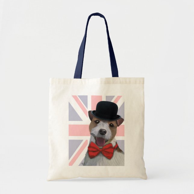 Bolso De Tela Union Jack Jack Russell (Frente)
