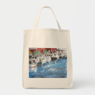 Bolso De Tela Union Wharf Portland, Maine Acuarela
