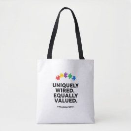 Bolso De Tela Uniquely Wired Equally Valued Awareness Art