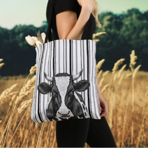 Bolso De Tela Unisex Country-Style Tote Bag with Cow Face