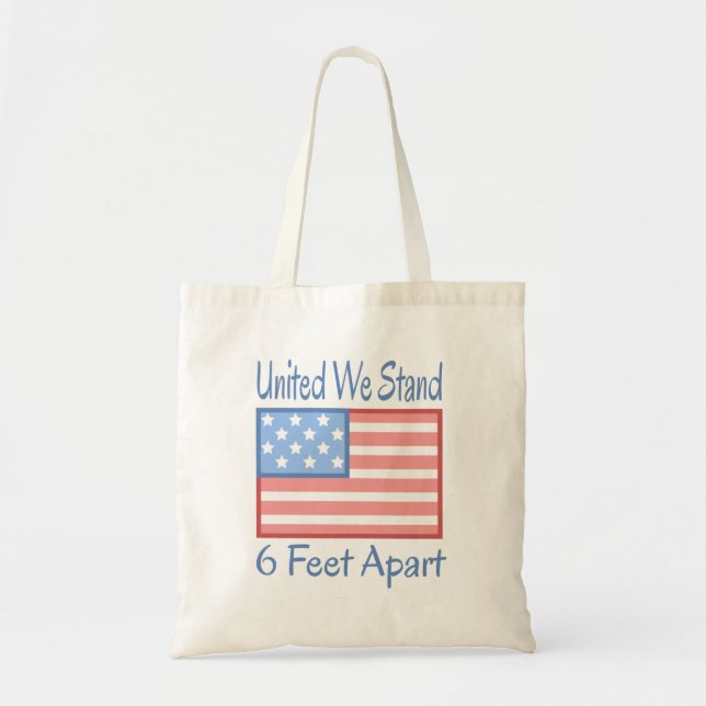 Bolso De Tela United We Stand 6 Feed Apart Bandera De Estados Un (Frente)