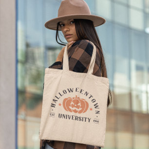 Bolso De Tela Universidad Retro Naranja Halloween