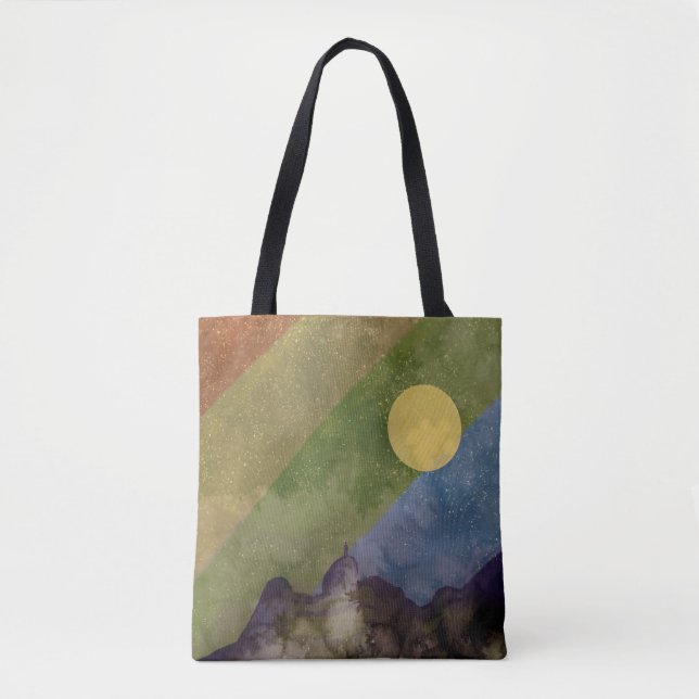 Bolso De Tela Universo arco iris (Anverso)