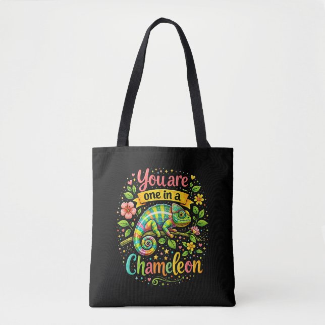 Bolso De Tela Uno en un Camaleón (Anverso)