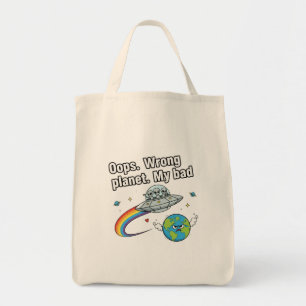 Bolso De Tela Ups. Planeta equivocado. Mi error