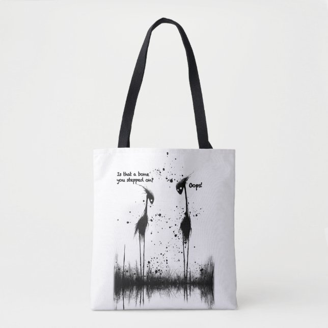 Bolso De Tela ¡Ups! Ver negro. (Anverso)