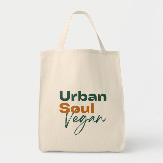 Bolso De Tela Urban Soul Vegan Minimalist Health and Wellness (Frente)