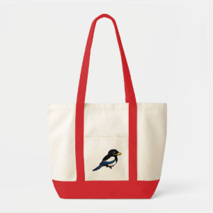 Bolso De Tela urraca Amarillo-cargada en cuenta