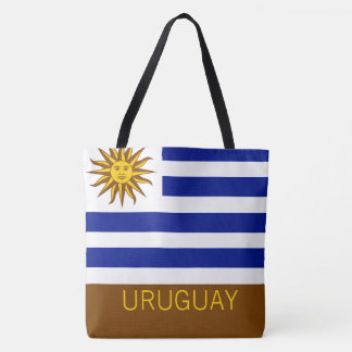 Bolso De Tela Uruguay País de bandera tachada Viajar Keepsake