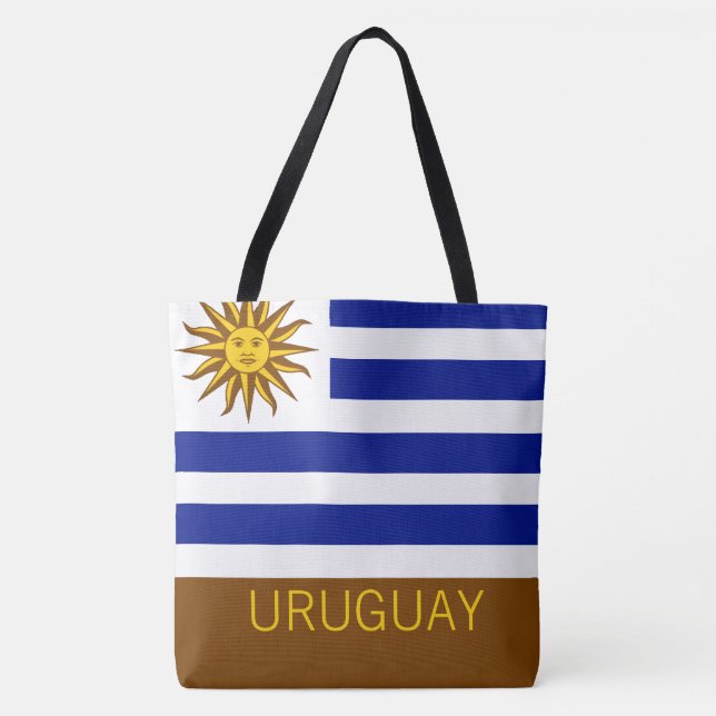 Bolso De Tela Uruguay País de bandera tachada Viajar Keepsake (Anverso)