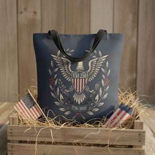 Bolso De Tela USA 250 Motivo Patriótico Águila Herencia Marina I