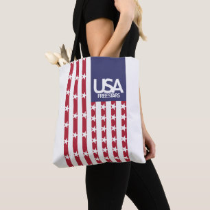 BOLSO DE TELA USA/EEUU FREE STARS FLAG BY MASANSER PIXELAT