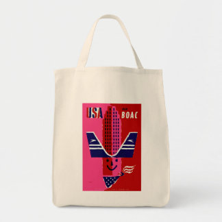 Bolso De Tela USA ~ Fly BOAC