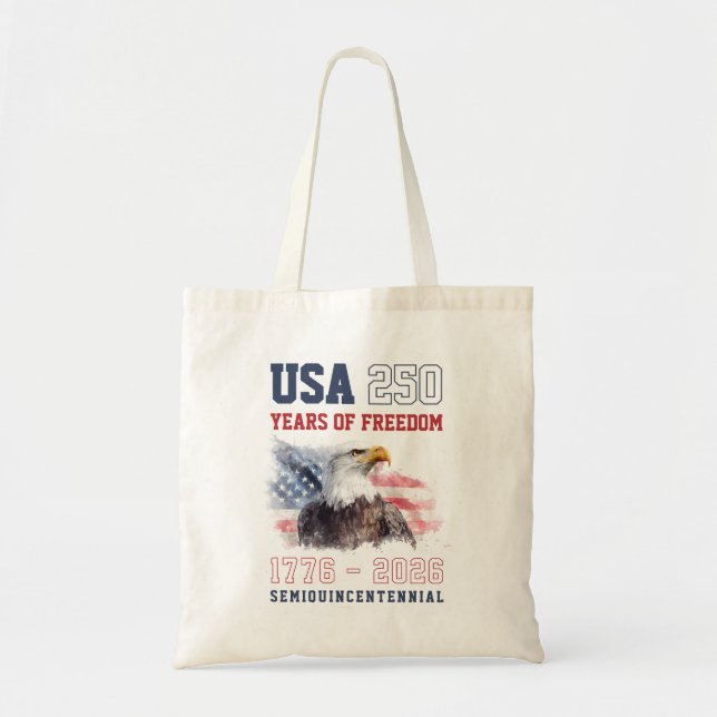 Bolso De Tela USA Red White and Blue America's 250th Anniversary (Frente)