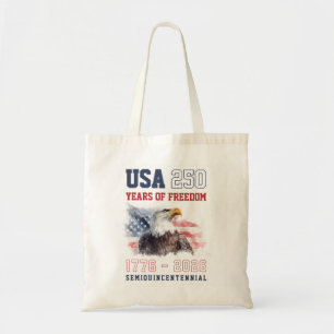 Bolso De Tela USA Rojo Blanco y Azul 250 Aniversario de América