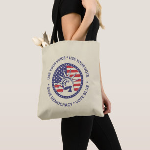 Bolso De Tela Usa tu distintivo de libertad patriótica