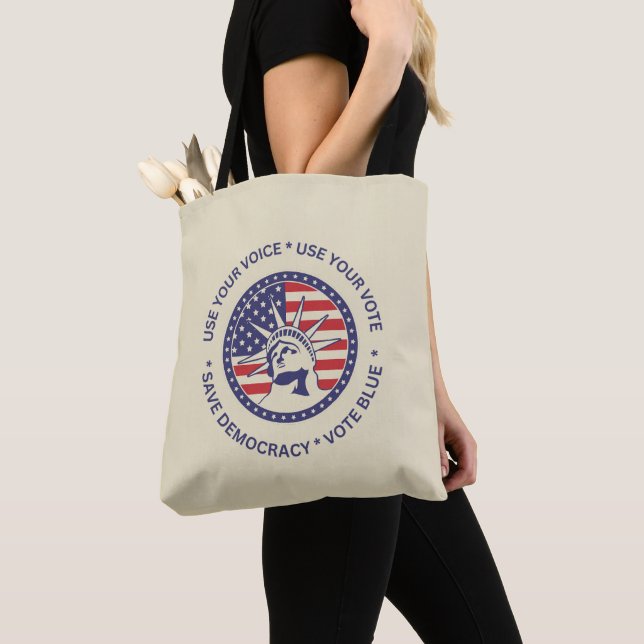 Bolso De Tela Usa tu distintivo de libertad patriótica (Detalle)