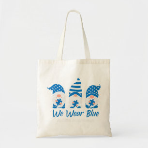 Bolso De Tela Usamos Conciencia Sobre El Autismo Azul "Tres Gnom