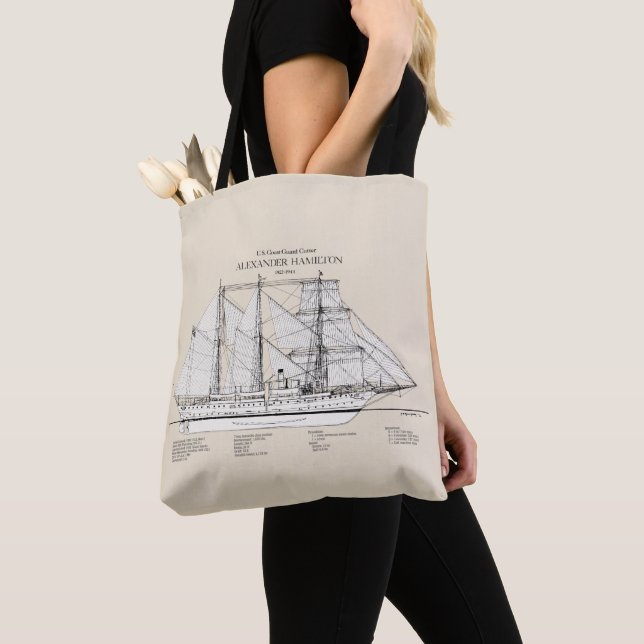 Bolso De Tela USCGC Alexander Hamilton wix-272 - SBD (Detalle)
