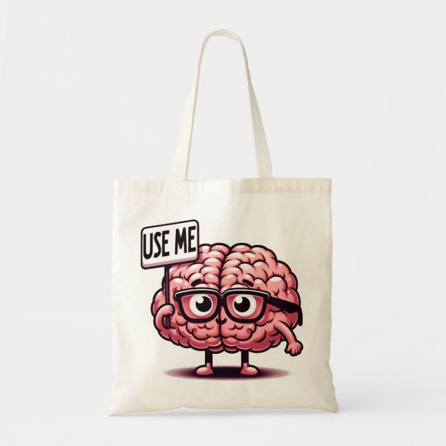 Bolso De Tela Use Me Funny Brain Pegatina (Frente)